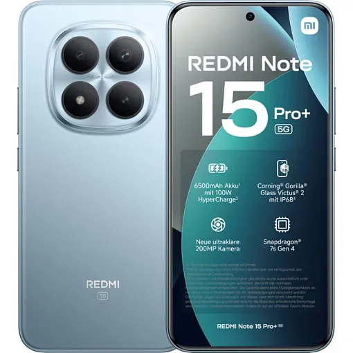 Смартфон Xiaomi Redmi 15 Pro Plus 5G 8/256 ГБ, голубой
