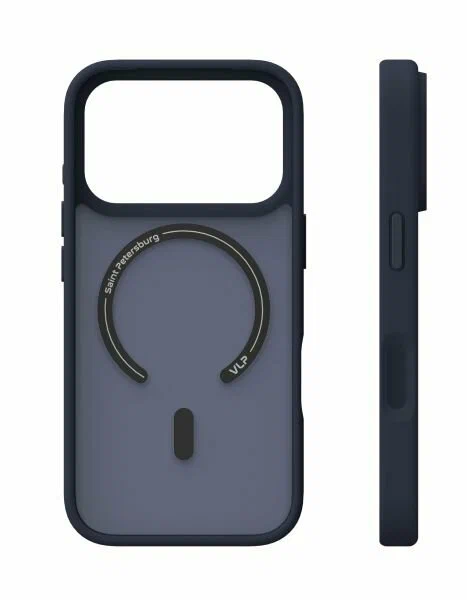 Чехол защитный "vlp" LITE Bloom Case с MagSafe для iPhone 17 Pro, темно-синий